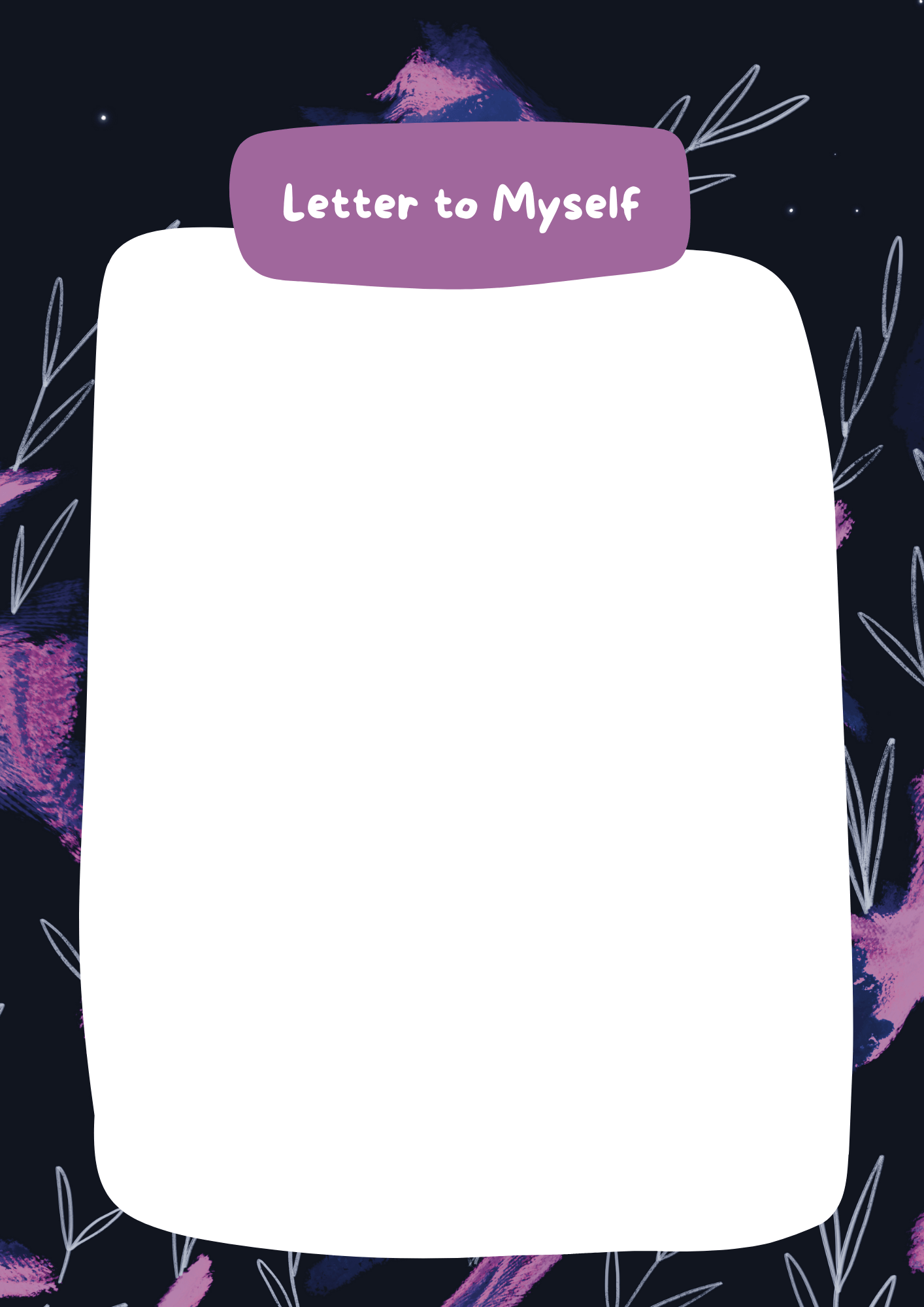 Letter to Myself
